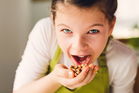 Replace processed snacks with nuts in kids meals to enjoy good health